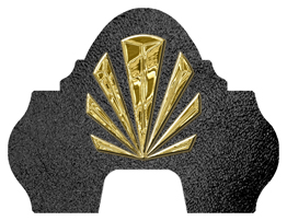 DARAY-L-602-GD-SH-BK Gold Sunburst Shimmer Black